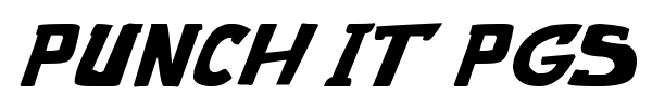 Punch It PGS font preview